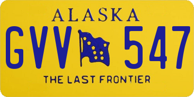 AK license plate GVV547