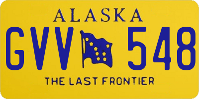 AK license plate GVV548