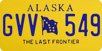 AK license plate GVV549