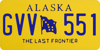 AK license plate GVV551