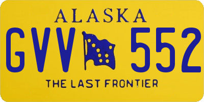 AK license plate GVV552