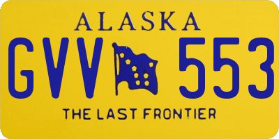 AK license plate GVV553