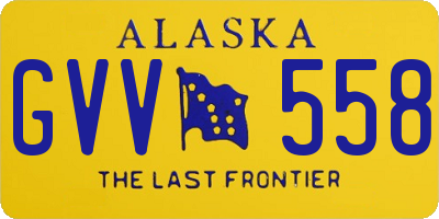 AK license plate GVV558