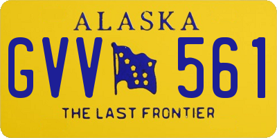 AK license plate GVV561