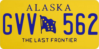 AK license plate GVV562