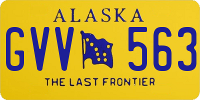 AK license plate GVV563