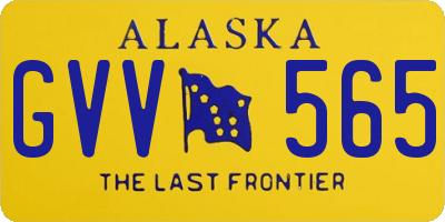 AK license plate GVV565