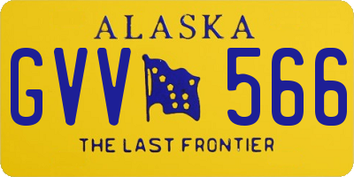 AK license plate GVV566