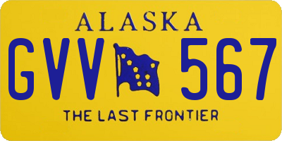 AK license plate GVV567