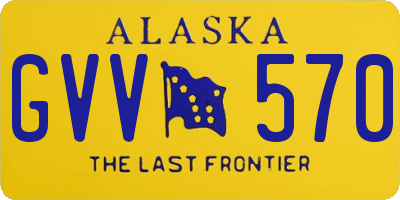 AK license plate GVV570