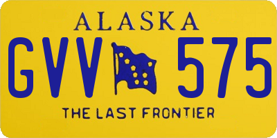 AK license plate GVV575