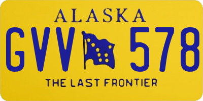 AK license plate GVV578