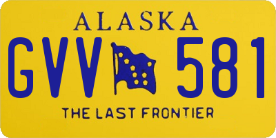 AK license plate GVV581