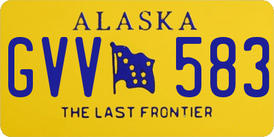 AK license plate GVV583