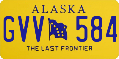 AK license plate GVV584