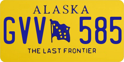 AK license plate GVV585