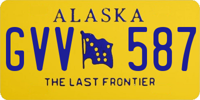 AK license plate GVV587