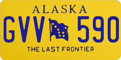 AK license plate GVV590