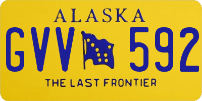 AK license plate GVV592