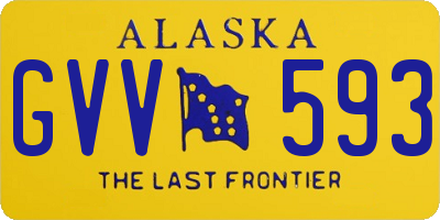 AK license plate GVV593