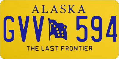 AK license plate GVV594