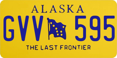 AK license plate GVV595