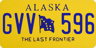 AK license plate GVV596