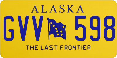 AK license plate GVV598