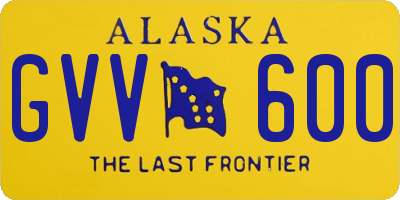 AK license plate GVV600