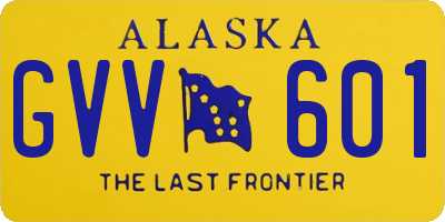 AK license plate GVV601