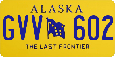 AK license plate GVV602