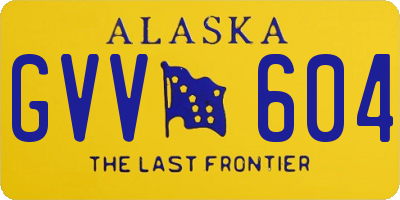 AK license plate GVV604