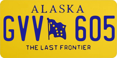 AK license plate GVV605