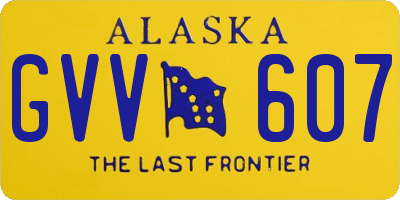 AK license plate GVV607