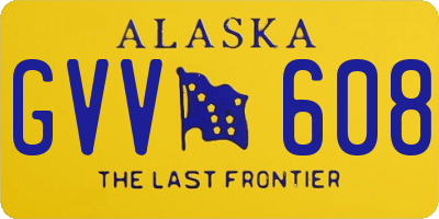 AK license plate GVV608