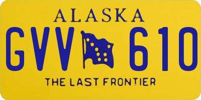 AK license plate GVV610