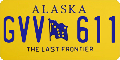 AK license plate GVV611