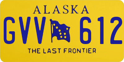 AK license plate GVV612