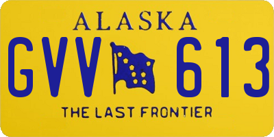 AK license plate GVV613