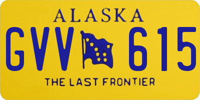 AK license plate GVV615