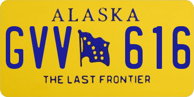 AK license plate GVV616