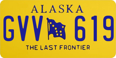 AK license plate GVV619