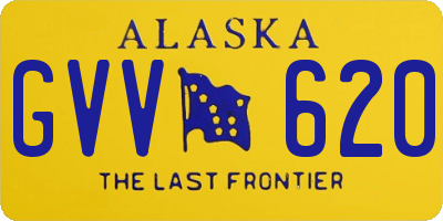 AK license plate GVV620