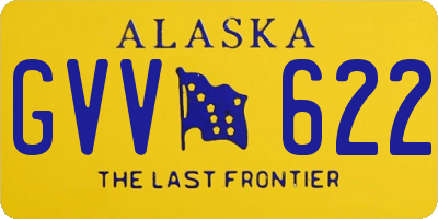 AK license plate GVV622