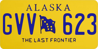 AK license plate GVV623