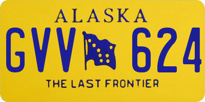 AK license plate GVV624