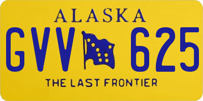 AK license plate GVV625