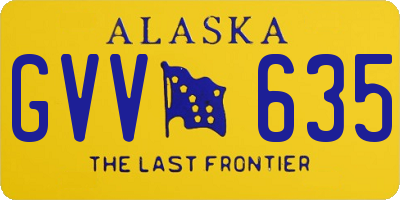 AK license plate GVV635