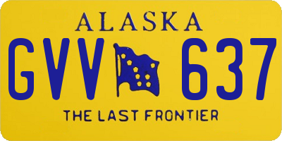 AK license plate GVV637