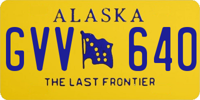 AK license plate GVV640